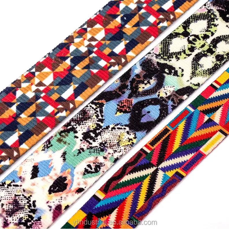Factory Direct Sales Various Specifications Color Printed 100% Polyester Ribbon Shoulder Belt Heat Transfer Polyester Webbing