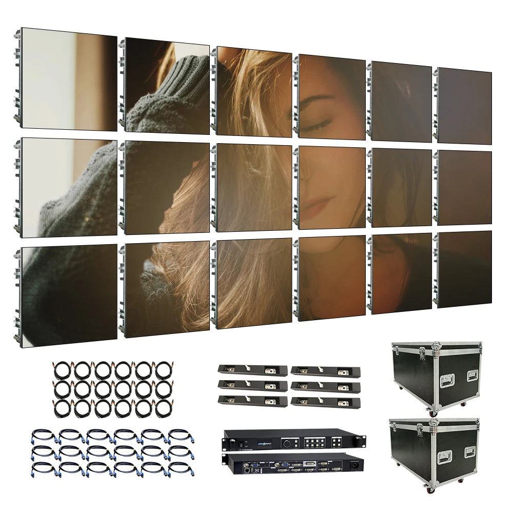 High Refresh P 3.91 Smd Full Color 50X50cm Painel Indoor Rental Led Display 2X2 Video Wall Screen System for Wedding Backdrop