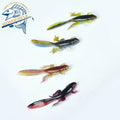 Hot Sale 3.8g 80mm Artificial Double Colors Plastic PVC Long Tail Smell Bait Frog Soft Tadpole Fishing Lures for Freshwater