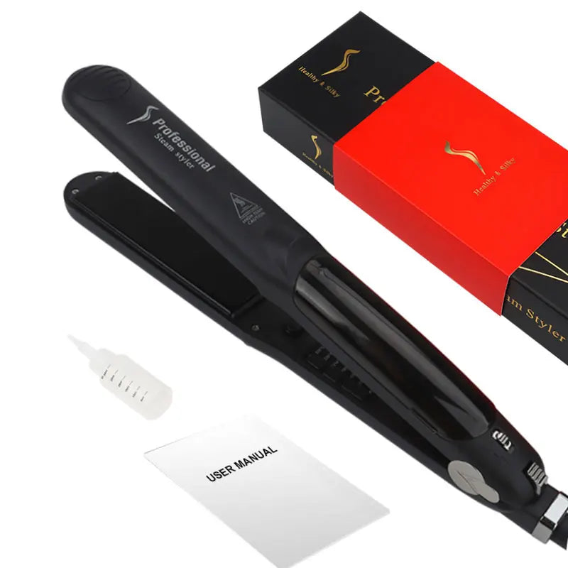 KangRoad Factory Alisador De Cabelo a Vapor Flat Irons 2 in 1 PTC Fast Heating Dry and Wet Hair Steam Hair Straightener