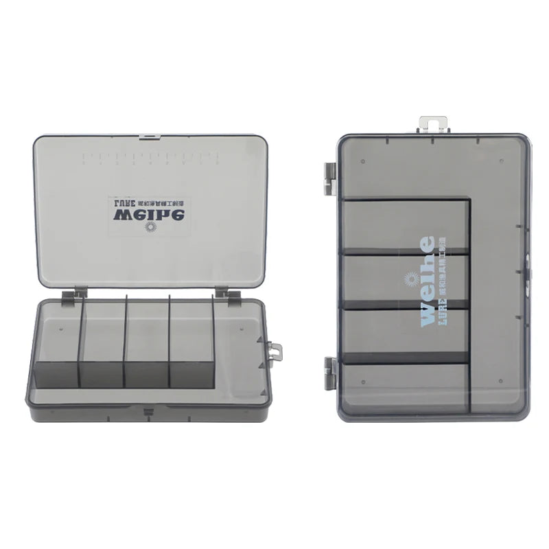 WEIHE HB209 Fishing Tackle Storage Box Lure Accessory Fishing Box Grey Translucent Boxes