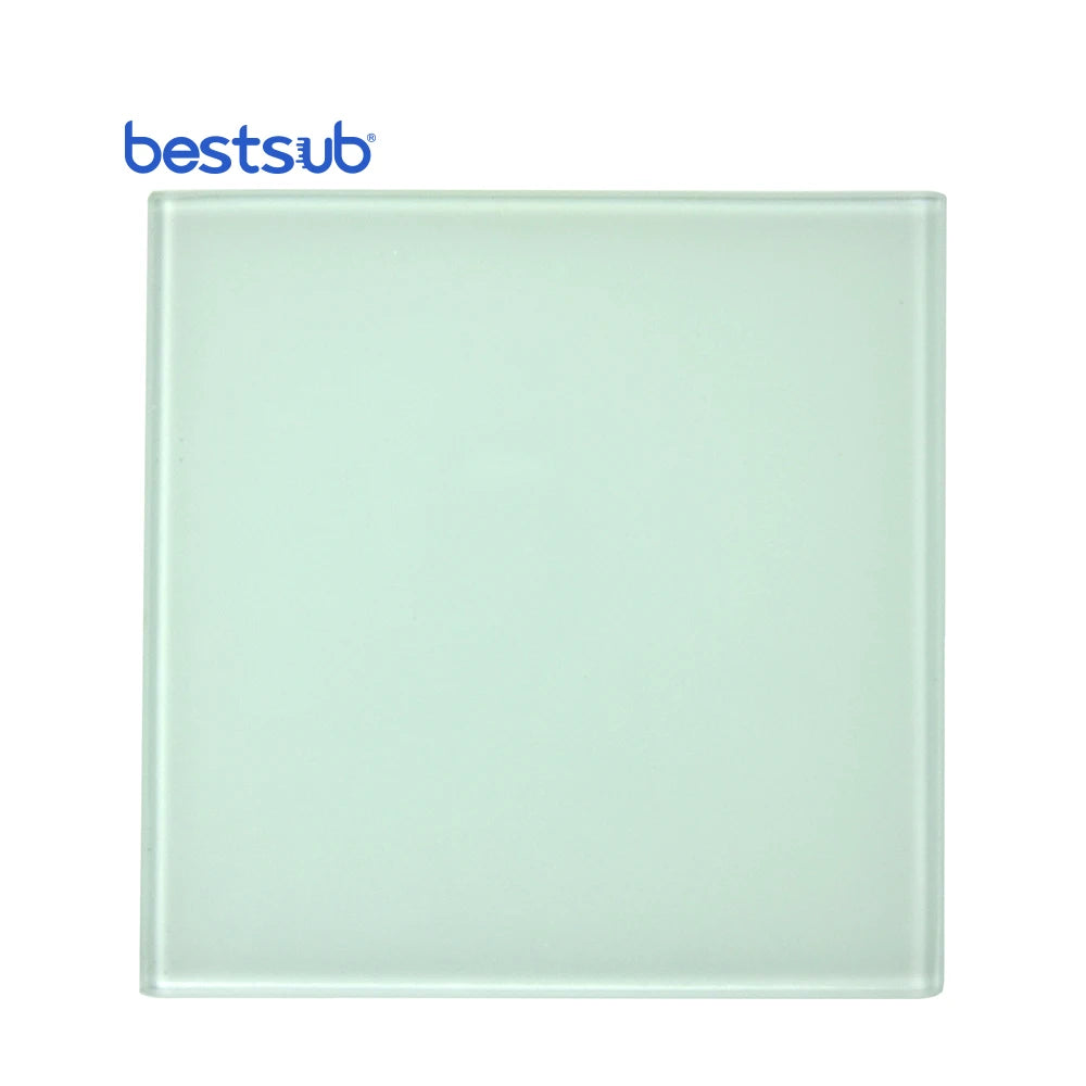 Wholesale Classic Eco-Friendly Personalized Sublimation Blanks 100*100*4mm Square Glass Mug Mat Mirror Coaster for Glass