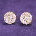 Hip Hop Fine Jewelry Pass Diamond Tester 925 Sterling Silver Iced Out 10MM VVS Moissanite Cluster Stud Earrings for Women Men