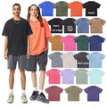 Customizable Unisex Streetwear Premium 250gsm Knitted Digital Printing Snow Stone Wash Vintage 100% Cotton Oversized T Shirt