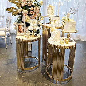 Large Gold Pedestal Simple Modern Customized Size Iron Candy Bar Table Wedding Backdrops Bridal Shower Birthday