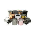 Wholesale Candle Jar Metal Round White Black Potted Tea Candle Tins for Aromatherapy Storage