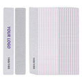 Hot Selling Square Halfmoon Curved Banana Straight Shape Zebra Nail File 100/180 With Customized Logo