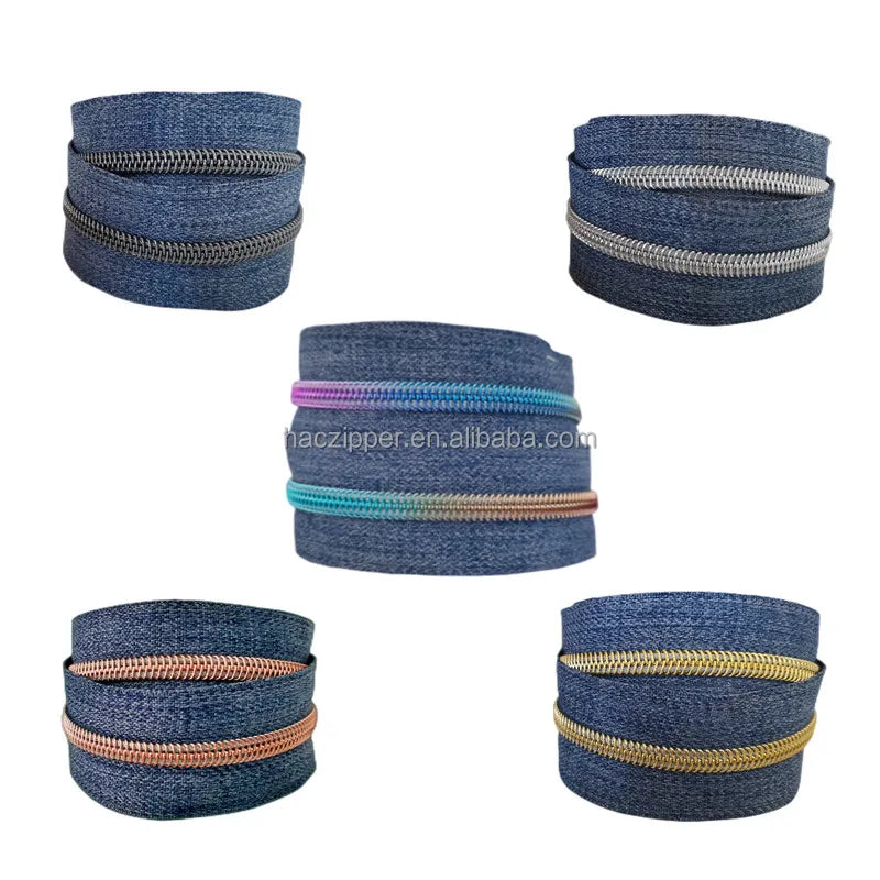 #5 Denim Tape rainbow Nylon Zipper