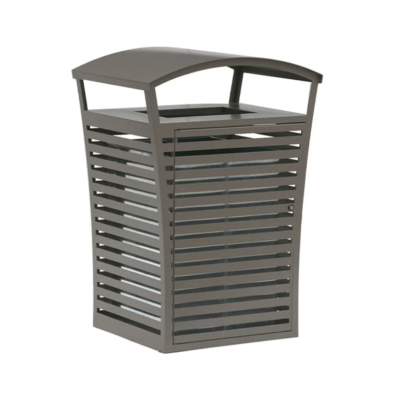 Outdoor Steel Garbage Container Trash Can Outside Street School Metal Rubbish Litter Bin Public Commercial Recycle Dust Bin