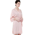FUNG 3020  Wholesale  Logo Private Label Satin Blank Silky Lace Kimono Spa Party Robe for Bridal
