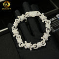 Fine Jewelry Unique Luxury Infinity Iced Out 925 Sterling Silver Hip Hop Moissanite Cuban Bracelets