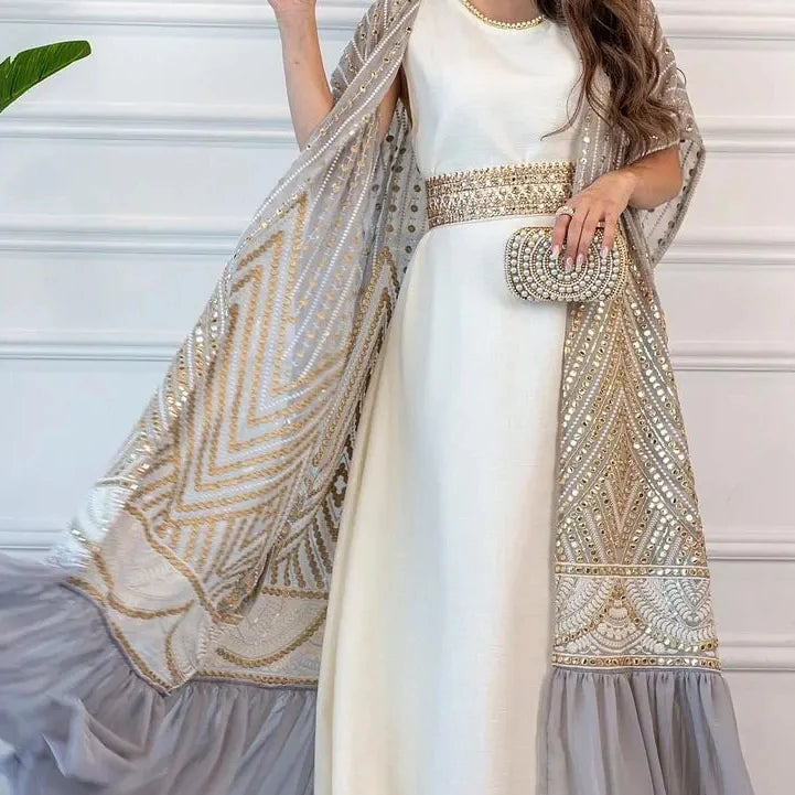 Middle East Cross Border Fit Women's Wholesale Loose Long Sleeved Dresses Autumn Outskirts
