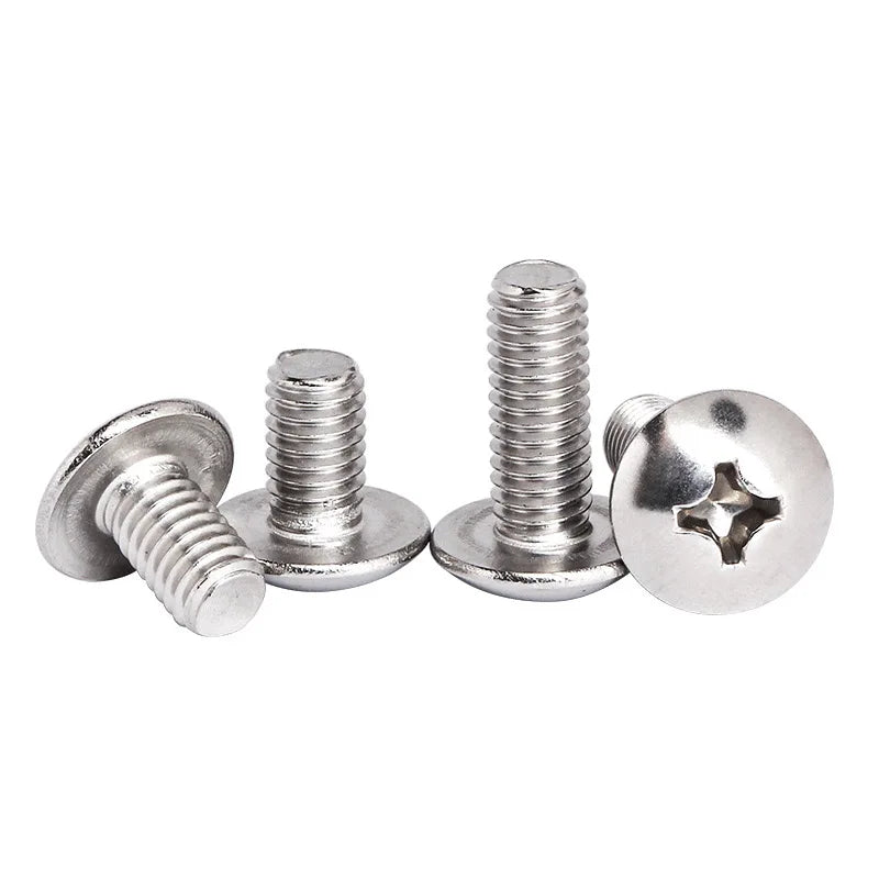 Hot General Round Head Phillips Stainless Steel Screws Black Phillips Screw Factory Wholesale Mushroom Head