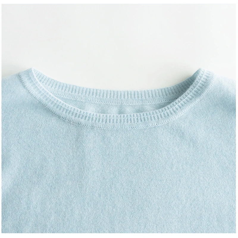 100% Worsted Cashmere 16 GG Knitting Plus Size Crew Neck Men's Sweaters Shirt Solid Pattern 100 Cashmere. MegaBDM