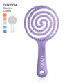 New Fashion R&D Custom Logo Nylon Pink ABS Wet and Dry Vent Detangling Hair Brush