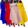 D3171 Latest Design Fashion Autumn African Casual Dresses Women Lady Elegant Winter Dress for Ladies Maxi Dress