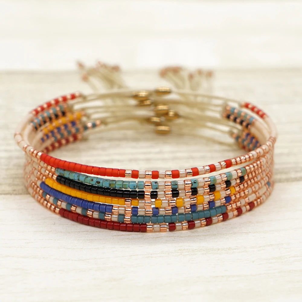 Go2boho NEW Hot Bohemian String Friendship Bracelet Women Colorful Gift Beach Girl Tiny Dainty Jewelry Miyuki Bead Bracelet