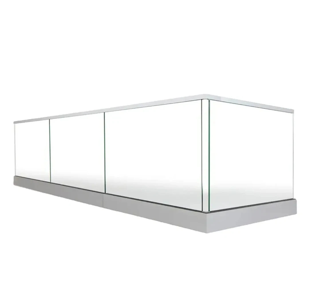 Reilbu Terrace Railing  Design for Modern Style   Aluminum Stairs U Channel Glass Railing