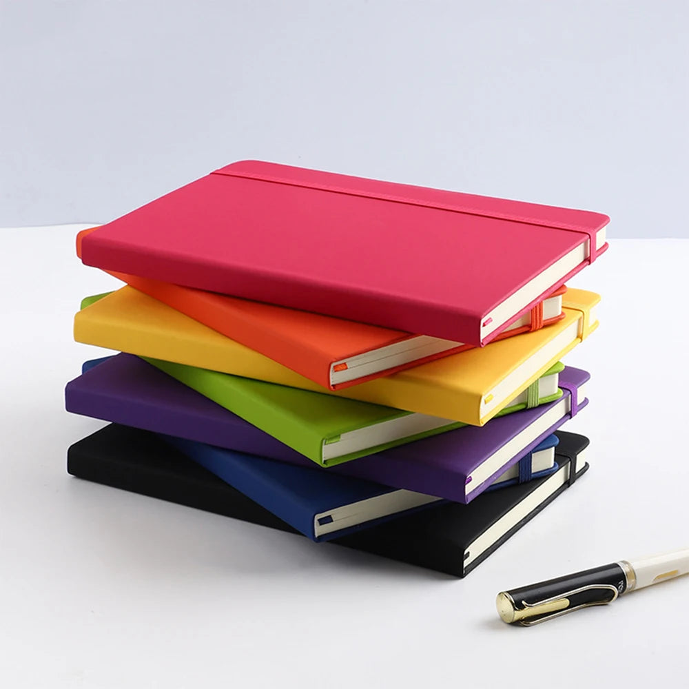 Manufacturer PU Leather Strap Notebook Custom White Lined Inner Page Creativity Office Notepad Fast Production for Retail