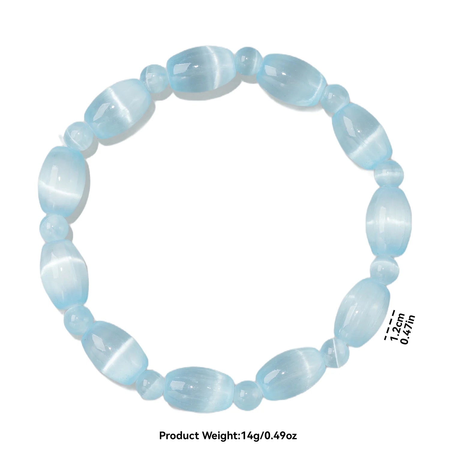 Genuine Selenite Crystal Bracelet Stone Clear Negativity Chakra Healing Reiki Bead Unisex Love Gift 8mm Beads Size