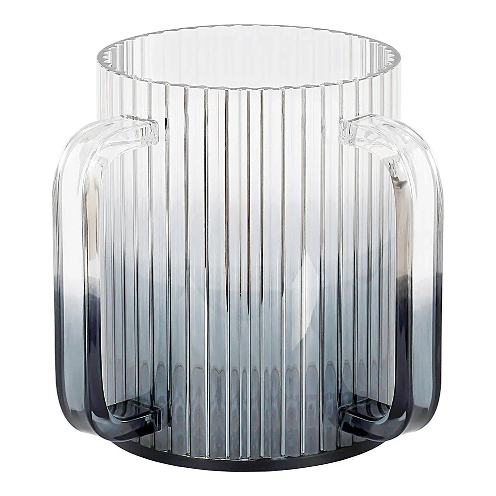 Judaica Strip Design Acrylic Washing Cup Shabbos Purim Jewish Gift Gradient Black Corrugated Lucite Washing Cup