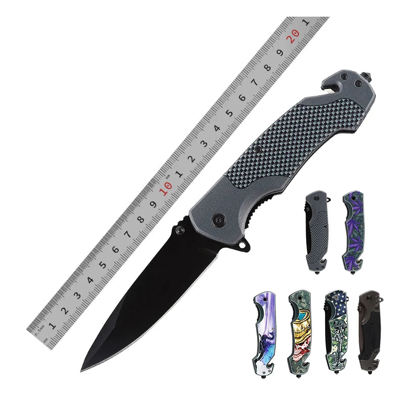 2025 Custom OEM New VG10 G10 Outdoor Folding Pocket Titanium EDC Hunting Knife EDC Stainless Steel Handle Wholesale Knife