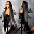 40 Inch Bone Straight Human Hair Lace Front Wig Cuticle Aligned Hd Lace Wigs 13x6 Long Human Hair Glueless Raw Peruvian Hair Wig