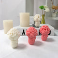 Rose Flower Bouquet Accessories Candle Mold Gypsum Scented Soap Silicone Mold for Valentine's Day