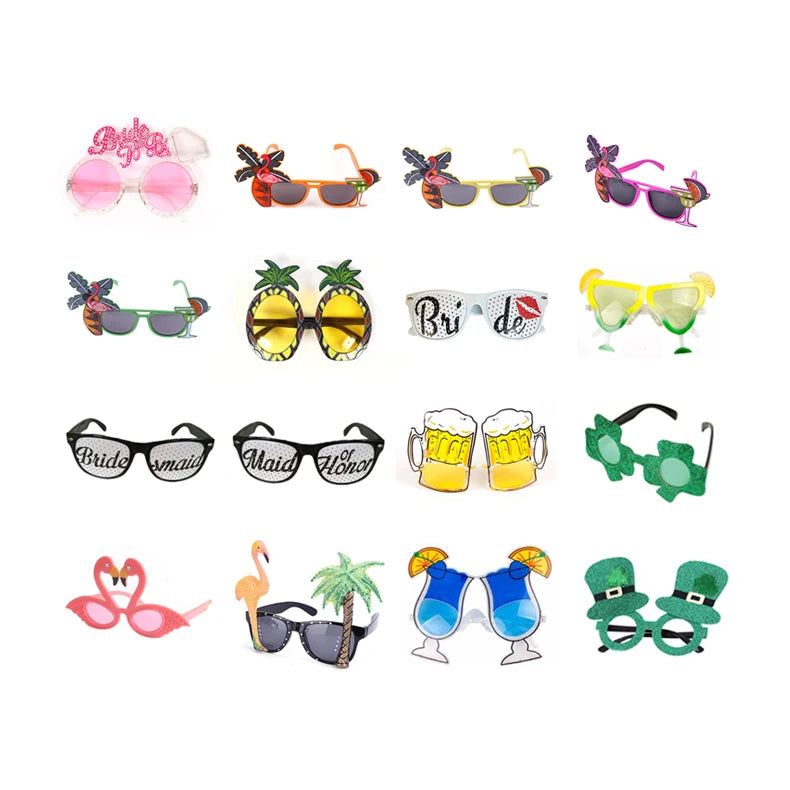 Novel Hawaiian Pineapple Style Eyeglasses Frames for Women Creative Funny Beach Party Wedding & Beer Festival Decorations