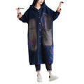 Wholesale 2026 Autumn New Large Size Old Wash Hood Personalized Bat Sleeve Single Breasted Women's Coat