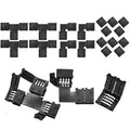 Solderless Connector 10MM 4pin I/L/T/X Shape Corner Connectors Black Free Welding LED Tape for 3528 5050 3014 RGB Strip Lights