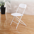 Free Sample Cheap Price 10 Stacking Folding Chairs Modern Easy Storage Strong Portable White Used Wedding Dining Kitchen
