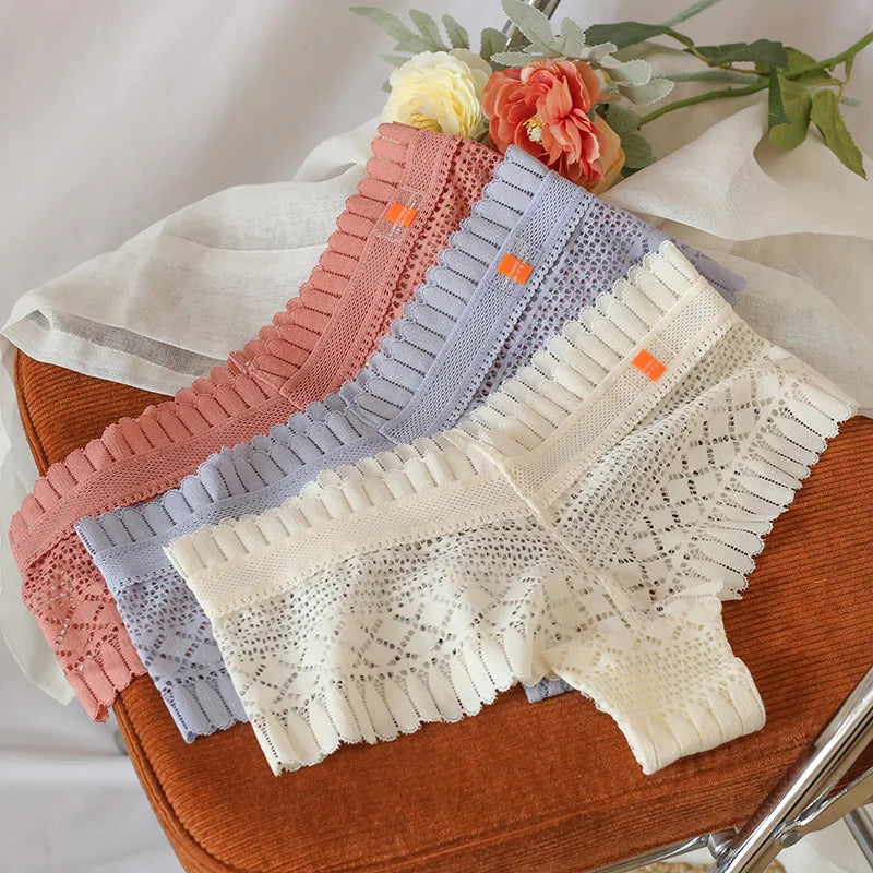Factory Outlet New Spring Summer Ladies Cotton Panties Womens Lace Underwear