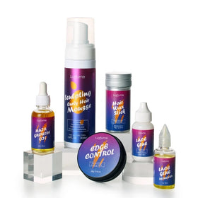 Private Label Vegan Hair Growth Oil Lace Glue Remover Edge Control Texturizing Heat Protection Hair Styling Product Kit