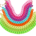 Bohemia Style Candy Color Punk Geometric Jewelry Set Long Acrylic Link Chain Necklace with Gold Plated Earring and Bracelet