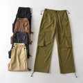 Women Outdoor Stylish Drawstring Loose Windproof Thermal Spandex/Nylon Quick Dry Cargo Pants