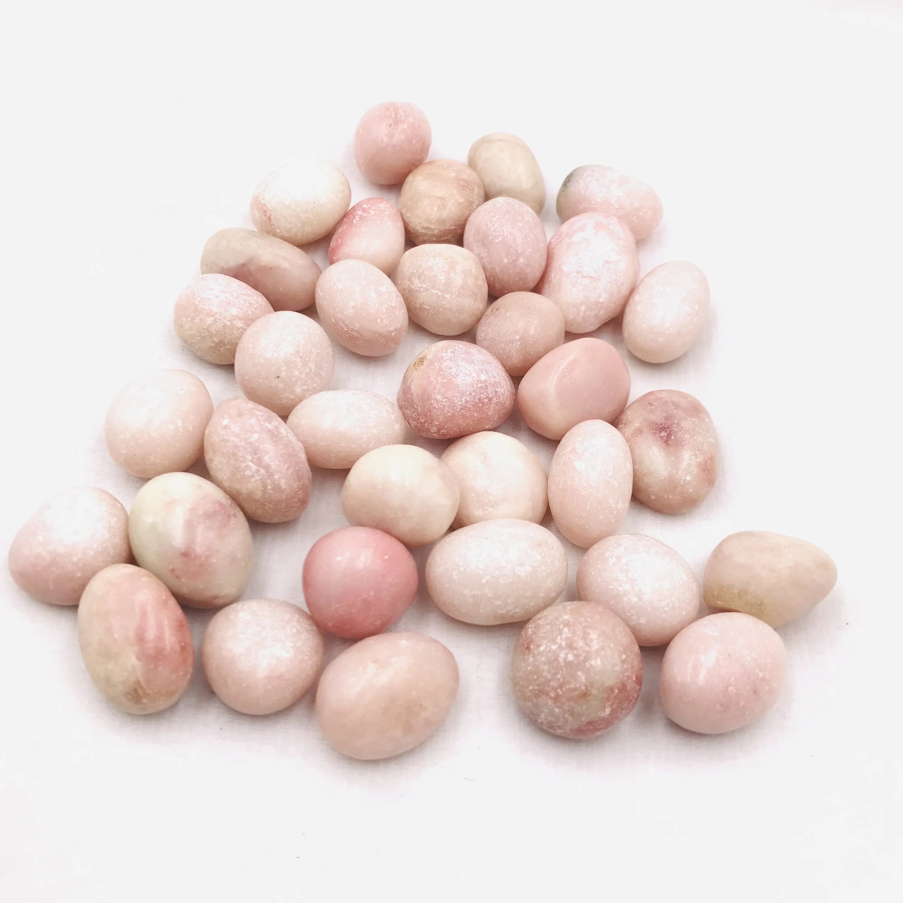 High Quality Natural Pink Opal Tumbled Stone Crystal Palm Pink Opal Gravel Stone for Decoration