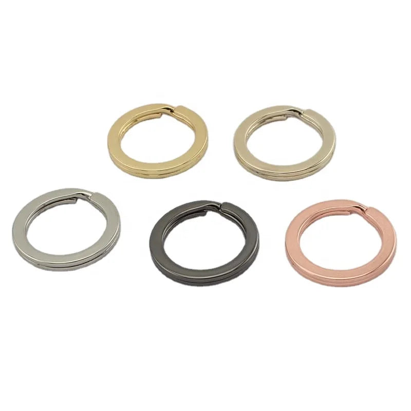 Nolvo World 23 mm 4 Color Thicken Flat Metal O Ring Safety Safe Small for Decoration Key Ring Keychain Plated Handbag MegaBDM