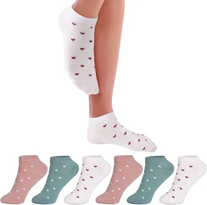 Women's Winter Animal Print Thick Knitted Ankle Athletic Cushion No Show Low Cut Running Casual Socks