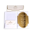 White Velvet Hard Cover Gold Mirror Acrylic Invitation Cards Suede Hardcover Invitation Cards With Custom Design and Printing