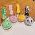 New Panda Frog Bear Pig Acrylic Small Animal Head Key Chain Cute Bag Pendant Keychain Creative Wholesale Keyring Woman Gift