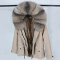 OFTBUY 2023 Women's Thick Winter Jacket Hooded Parka Real Fox Raccoon Fur Collar Long Waterproof Natural Fur Coat Warm