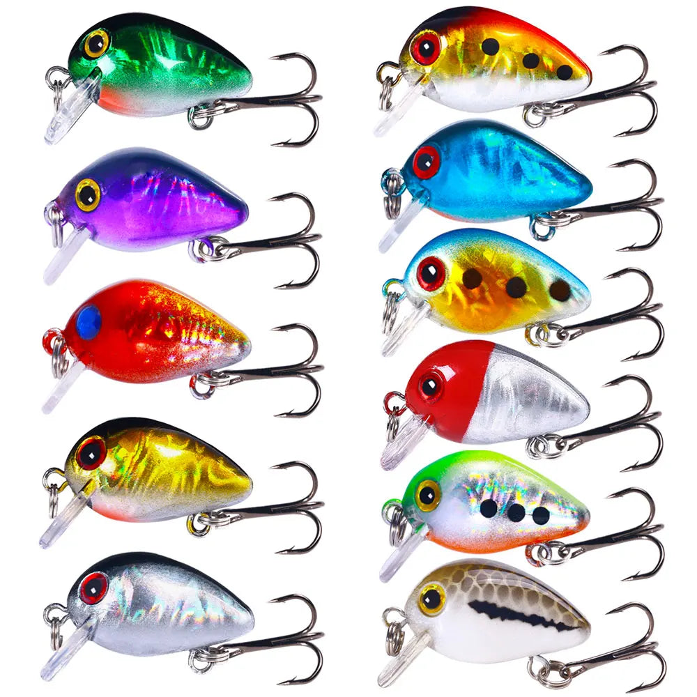 Wholesale CB023 3cm 1.5g Artificial Hard Swimbait Topwater Floating Mini Wobblers Crankbaits Fishing Lures MegaBDM