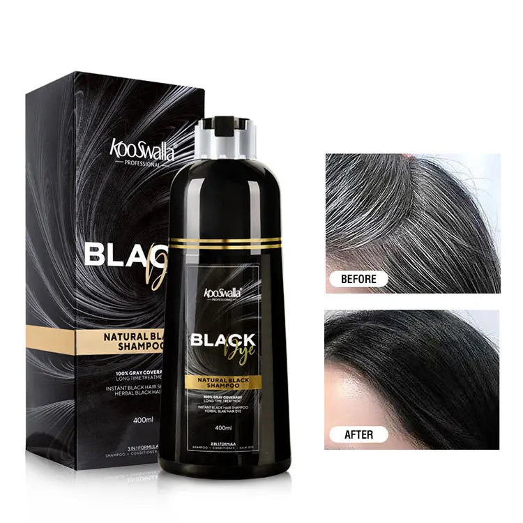 Wholesale 400ml Hair Color Shampoo Kooswalla High Quality Home Use Fast Ammonia Free Black Hair Dye Shampoo