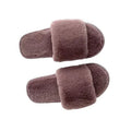 USA Adults Size in Stock Slippers Indoor Fleece Fur Slides Home Bedroom Shoes Warm Anti-slip Women Slippers