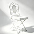 White Folding Chair Iron Metal butterfly Garden Commercial Dining Chair Outdoor Furniture Butterfly Chair for Mall & Park
