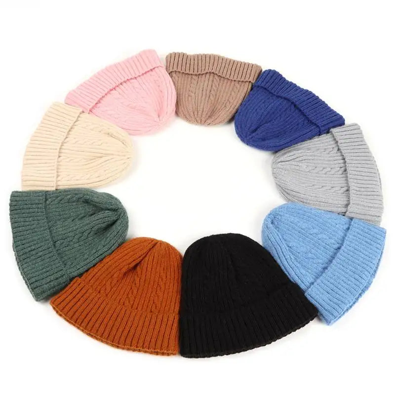 Wholesale Unisex Custom Letter Pattern Logo Reversible Keep Warm Skull Beanie Cap Hot Sale Embroidered Winter Travel Knitted Hat