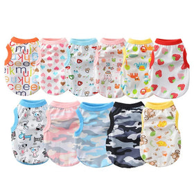 Wholesale Summer Cheap Cotton Pet Cat T-shirt Dog Vest