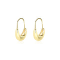 Laodun Hot Selling Fine S925 Huggie Earrings Minimalist Vintage Polished Simple Sterling Silver Earrings Vermeil
