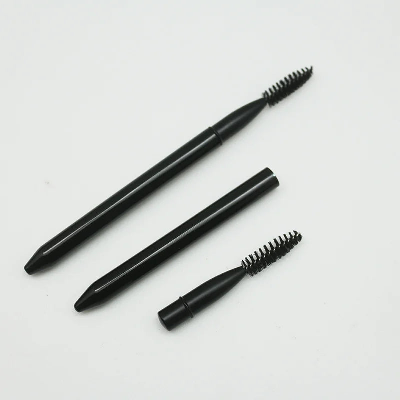 JDK Black Makeup Brush Mascara Wands for Eyelashes Lash Lift Spoolie Extensions Brush Retractable Lash Curler With Cover